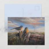 Invitation Carte Postale Robin (Devant / Derrière)