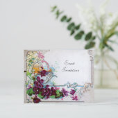 INVITATION CARTE POSTALE ROMANTIQUE 4 (Debout devant)