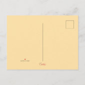 Invitation Carte Postale Rose anglaise (Dos)