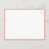 Invitation Carte Postale Rose Aquarelle rose Floral (Dos)