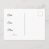 Invitation Carte Postale Rose baroque (Dos)