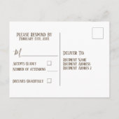 Invitation Carte Postale Rose blanche hydrangea floral bois foncé mariage r (Dos)