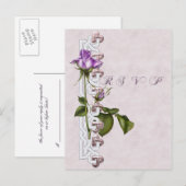 Invitation Carte Postale Rose celte RSVP (Devant / Derrière)