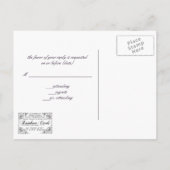 Invitation Carte Postale Rose celte RSVP (Dos)