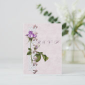 Invitation Carte Postale Rose celte RSVP (Debout devant)