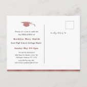 Invitation Carte Postale Rose moderne Parties scintillant or Script Chic 4 (Dos)