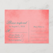 Invitation Carte Postale Rose Rustique RSVP (Dos)