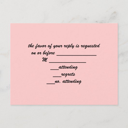 Invitation Carte Postale rosée paris eiffel tour destination mariage (Dos)