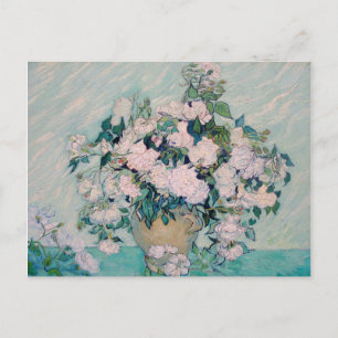 Invitation Carte Postale Roses blanches-1890-Vincent van Gogh  