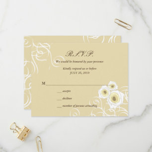 Invitation Carte Postale Roses de crème & torchons Elégant mariage romantiq