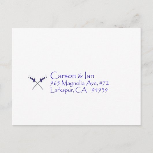 INVITATION CARTE POSTALE RSVP (Devant)