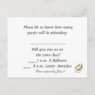 Invitation Carte Postale rsvp