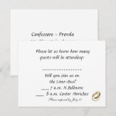 Invitation Carte Postale rsvp (Devant / Derrière)