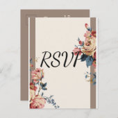 Invitation Carte Postale RSVP adoré (Devant / Derrière)