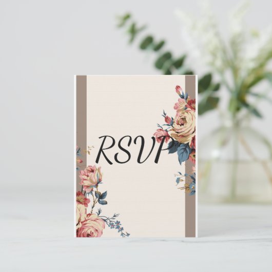 Invitation Carte Postale RSVP adoré (Debout devant)