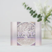 Invitation Carte Postale RSVP | Arbre de vie (Debout devant)