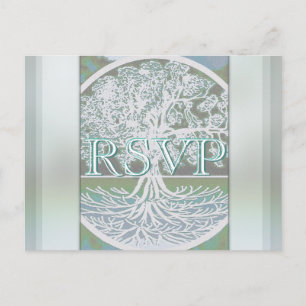 Invitation Carte Postale RSVP Arbre de vie