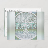 Invitation Carte Postale RSVP | Arbre de vie (Devant / Derrière)