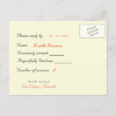 Invitation Carte Postale RSVP - Bloom (Dos)