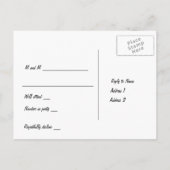 Invitation Carte Postale RSVP cygne blanc (Dos)