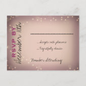 Invitation Carte Postale RSVP de la lumière vierge (Dos)