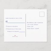 Invitation Carte Postale RSVP de mariage à Santorin (Dos)