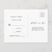 Invitation Carte Postale RSVP de mariage botanique au feuillage vert (Dos)
