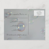 Invitation Carte Postale RSVP en bulles (Dos)