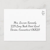 Invitation Carte Postale RSVP Flèche noire et blanche Mariage / Parti (Dos)