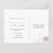 Invitation Carte Postale Rsvp floral avec Calligraphie Repas Choix (Dos)