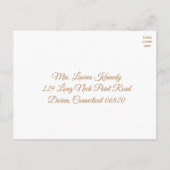 Invitation Carte Postale RSVP Mandala Brown Boho Indien Mariage moderne (Dos)