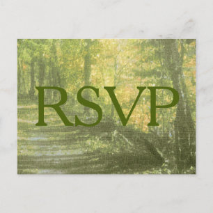 Invitation Carte Postale RSVP Nature Rustique