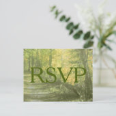 Invitation Carte Postale RSVP Nature Rustique (Debout devant)