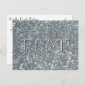 Invitation Carte Postale RSVP | Perles concassées (Devant / Derrière)