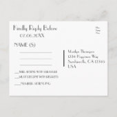 Invitation Carte Postale RSVP | Perles concassées (Dos)