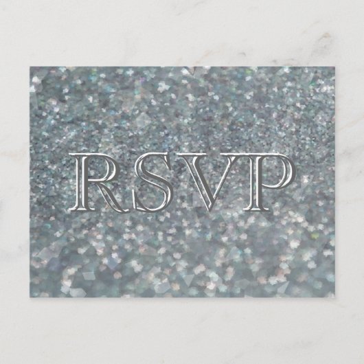 Invitation Carte Postale RSVP | Perles concassées (Devant)