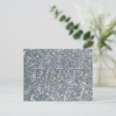 Invitation Carte Postale RSVP | Perles concassées (Debout devant)