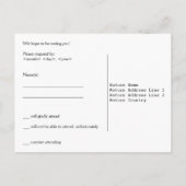 Invitation Carte Postale RSVP, Prononcé (Dos)