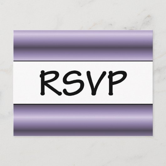 Invitation Carte Postale RSVP Purple (Devant)