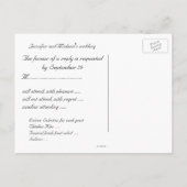 Invitation Carte Postale RSVP Réception Response Beach Shoreline (Dos)