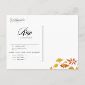 Invitation Carte Postale Russe chute Feuille Garland Mariage d'automne (Dos)
