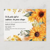 Invitation Carte Postale Russe Tournesol (Devant)
