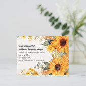 Invitation Carte Postale Russe Tournesol (Debout devant)