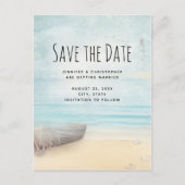 Invitation Carte Postale Rustic Beach Scene Enregistrer la date (Devant)