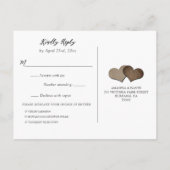 Invitation Carte Postale Rustic Country Bois Burlap et mariage de dentelle (Dos)