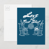 Invitation Carte Postale Rustic Country Grange Mariage Fête Chasse Couple (Devant / Derrière)