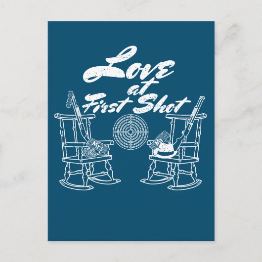 Invitation Carte Postale Rustic Country Grange Mariage Fête Chasse Couple (Devant)