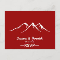 Rustic Country Mountain Deer Wedding RSVP