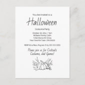 Invitation Carte Postale Rustic Fall Citrouille Halloween Costume Party (Devant)