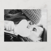 Invitation Carte Postale Rustic Kraft Signature Script Mariage photo (Dos)